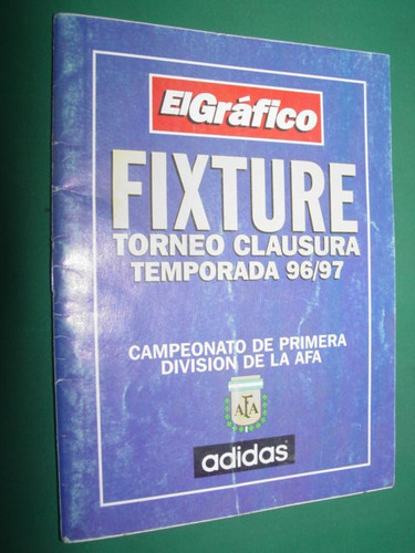 Fixture Futbol Torneo Primera Divison Afa Clausura 1996/97