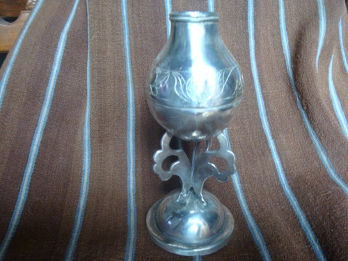 Antiguo Mate Criollo De Plata S/ Bombilla Art Nouveau B De S