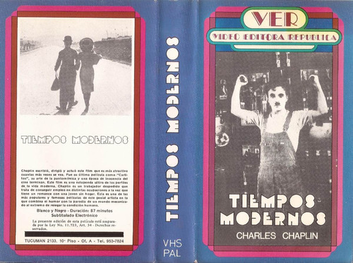 Charles Chaplin Tiempos Modernos Vhs Original