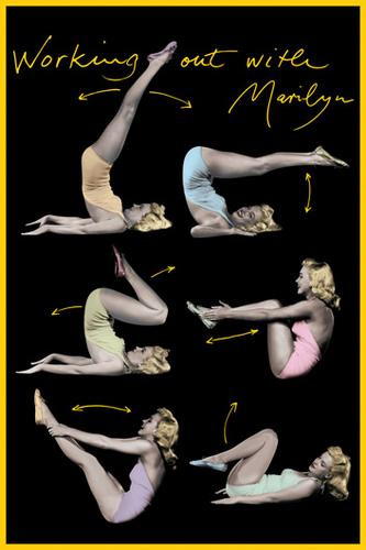 Working Out Whit Marilyn Monroe - Poster De 90 X 60 Cm