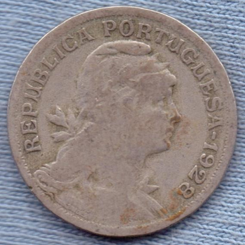 Portugal 50 Centavos 1928 * Republica *
