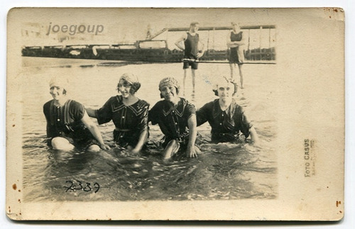 Foto Postal Mujeres Trajes De Baño Casus Mar Del Plata 1922