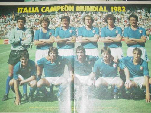 Lamina Seleccion Italia Campeon Mundial 1982 Italy Soccers