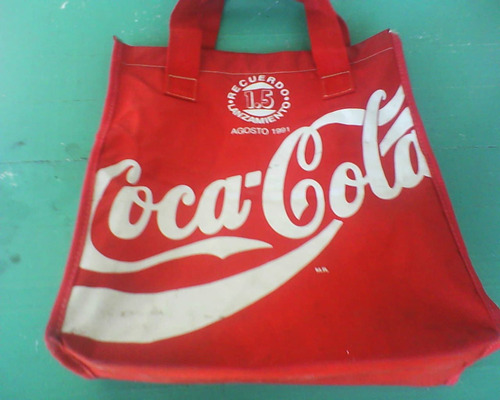 Coca Cola-bolso Lona Plast Recuerdo Lanzamiento Env 1.5 1991