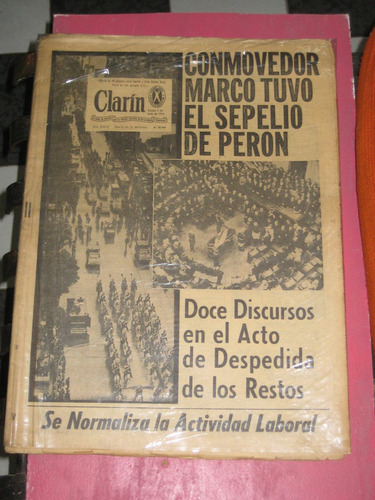Clarin Del 5 De Julio De 1974 El Sepelio De Peron