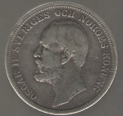 Suecia 2 Kronor 1903 Plata Mb-