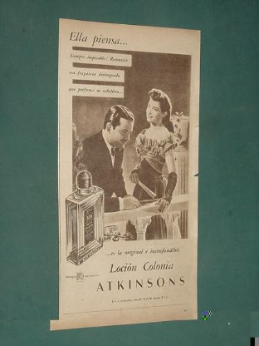 Publicidad Atkinsons Locion Colonia Original Inconfundible