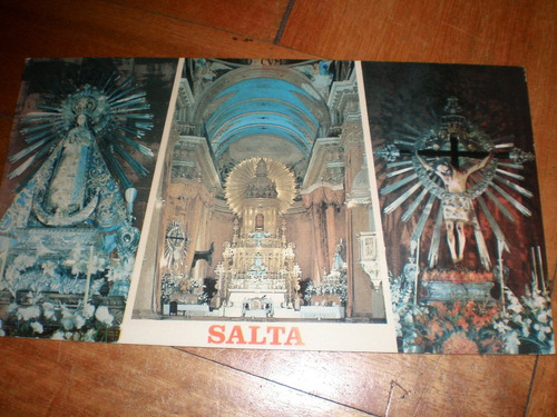 Postal Salta Catedral Virgen Cristo Del Milagro Y Altar