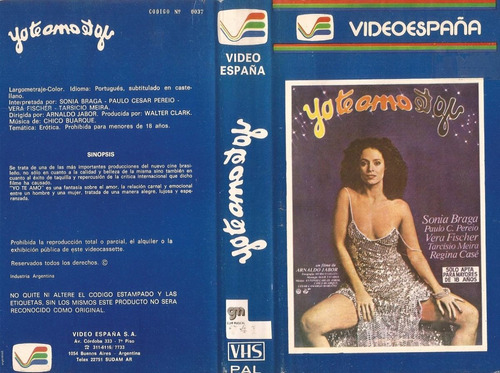 Yo Te Amo Vhs Sonia Braga Vera Fischer Eu Te Amo 1981