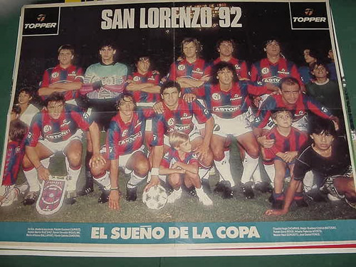 Poster Original Futbol San Lorenzo Almagro 1992 Sueño Copa