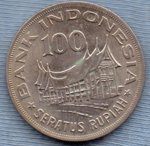 Indonesia 100 Rupiah 1978 * Forestacion * Minangkabu *