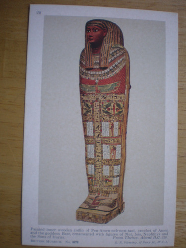Tarjeta No Postal Retro Momia Museo Britanico N° 20