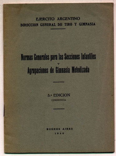 Normas Generales Secciones Infantiles... Ejército Argentino