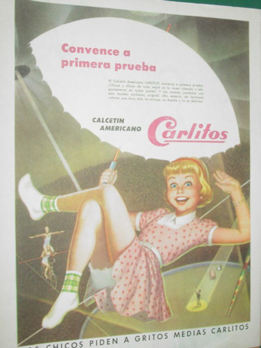 Publicidad Antigua Medias Carlitos Calcetin Nena Paraguas