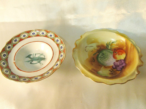 El Arcon Delicado Y Colorido Par De Platos Porcelana 17015