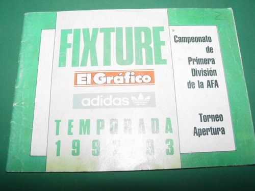Fixture Futbol Torneo Primera Divison Afa Apertura 1992/93