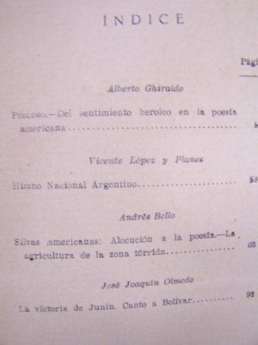 Imagen 2 de 2 de Antologia Americana * Lira Heroica * Renacimiento 1923 *