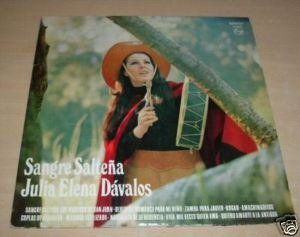 Julia Elena Davalos Sangre Salteña Vinilo Argentino