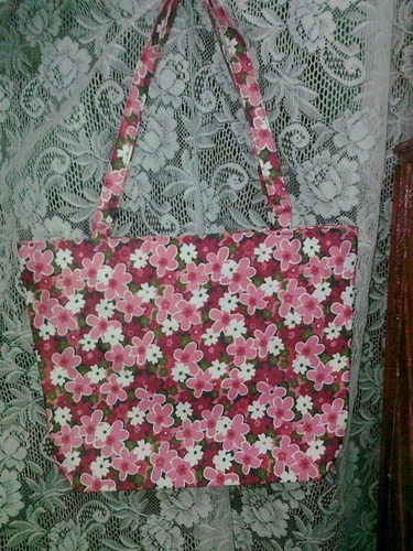Bolso Floreado - Con Cierre - Puede Usarse Para Playa