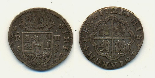 España 2 Reales 1721 I.j Sevilla Exc-
