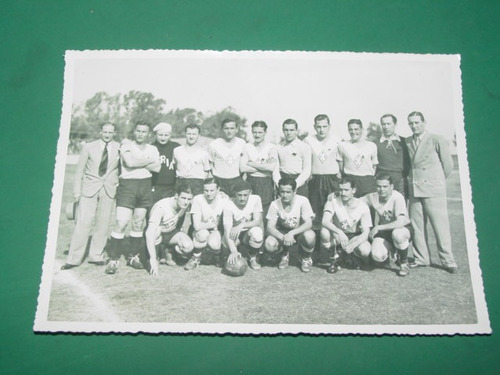 Fotografia Antigua Deportes Futbol Equipo Sin Data 18x13 Cms