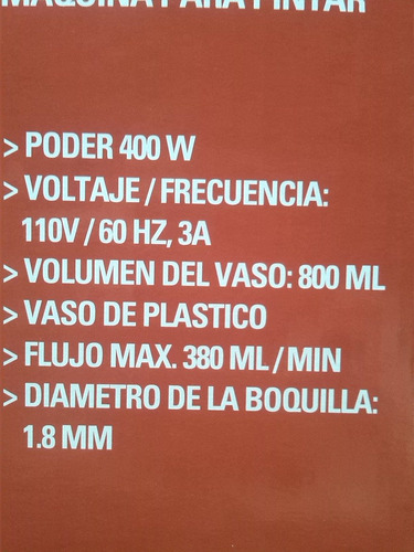 Imagen 3 de 5 de Pistola Pintar Paint Zoom Maquina Pintar 400 W