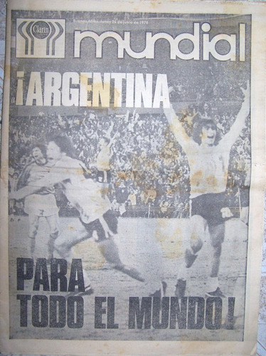 Clarin 26 De Junio 1978 * Mundial Argentina 1978 *