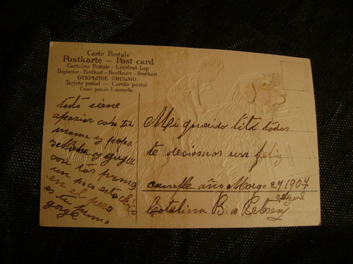 Tarjeta Postal Año 1908 Antiguo(gran Cambalache)