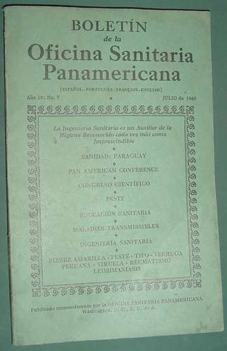 Boletin Oficina Sanitaria Panamericana - Sanidad Julio 1940