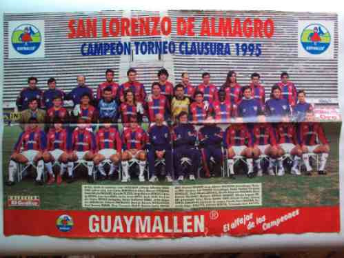 Poster San Lorenzo De Almagro Campeon Torneo Clausura 1995