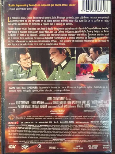 Dvd Donde Las Aguilas Se Atreven / Where Eagles Dare