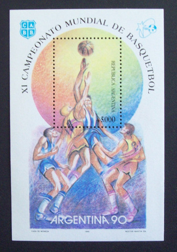 Argentina Deportes Blq Gj Hb 91 Mundial Basket 90 Mint L0700