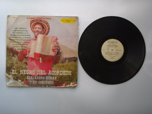 Lp Vinilo Alejandro Duran Conjunto El Negro Del Acordeon1976