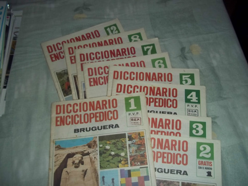 Lote De 9 Fasciculos De Diccionario Enciclopedico Bruguera