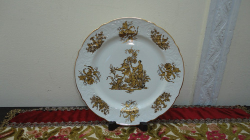 Gran Plato Porcelana Bavaria Antiguo Diseño Oriental Vealo