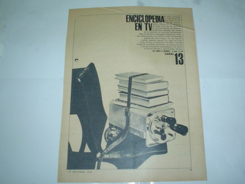 Enciclopedia En Tv Canal 13 Publicidad 1963