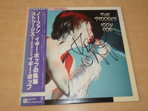 Iggy Pop The Stooges No Fun Vinilo Japones Con Obi Firmado