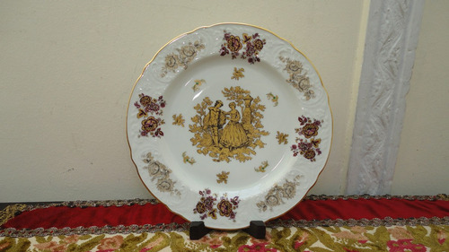 Fino Plato Porcelana Bavaria Antiguo Diseño Rococo Vealo