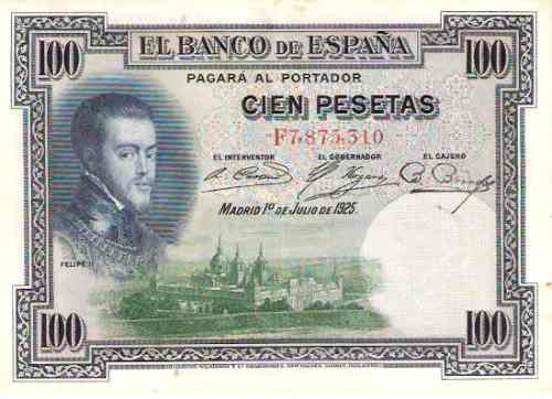 Billete España De 100 Pesetas  1925 Mb ¡aprovecha!