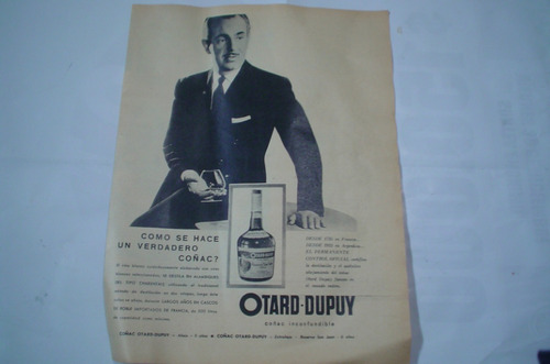 Coñac Otard-dupuy Alambiques Tipo Charentais Publicidad 1960