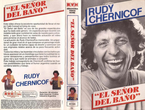 El Señor Del Baño Vhs Rudy Chernicof