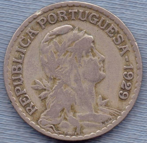 Portugal 1 Escudo 1929 * Republica * Rara *