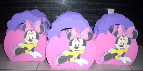 Imagen 1 de 6 de Cajitas / Bolsitas Para Sorpresitas Para Cumpleaños Minnie