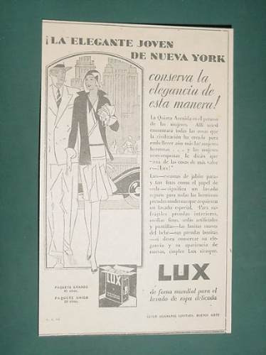 Publicidad Antigua Lux Jabon Lavar Ropa Delicada Elegante