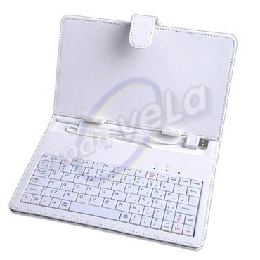 Funda Con Teclado Tablet 7 Pulgadas Usb Blanca