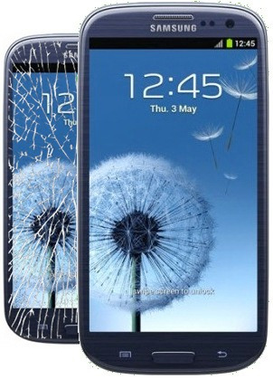 Vidrio Pantalla Glass Galaxy S3 I9300 Azul O Negro Original