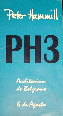 Programa    Peter Hammill      Auditorium De Belgrano   1994