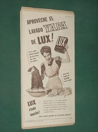 Publicidad Jabon De Lavar Lux Lavado Yapa Rinde Mucho