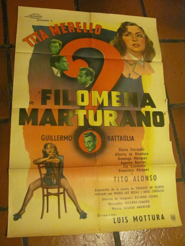 Afiches De Cine Antiguos  Con Tita  Merello-filmena Maturano