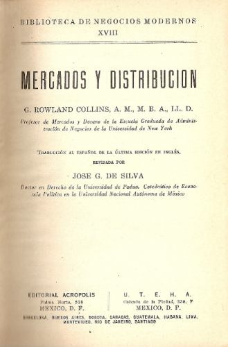 Mercados Y Distribucion - Collins - Acropolis